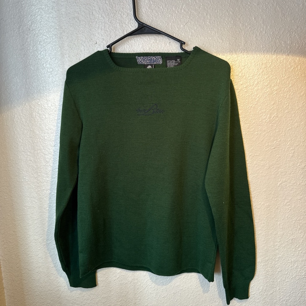 Vintage Burton Dark Green Classic Crewneck Sweater